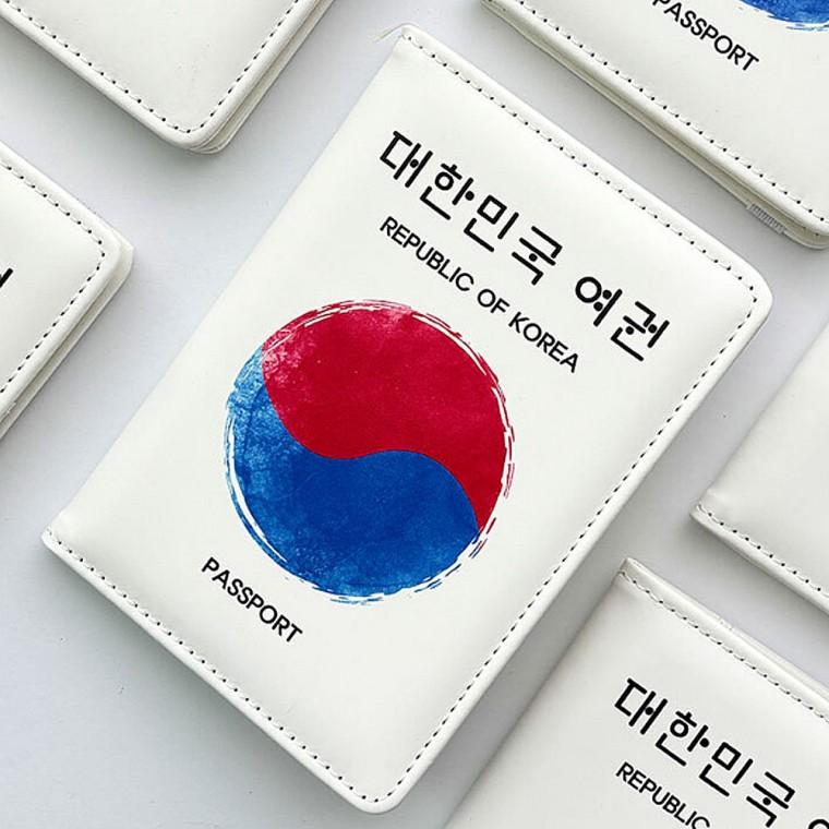 태극문양 여권 커버 안티스키밍 해외여행 케이스