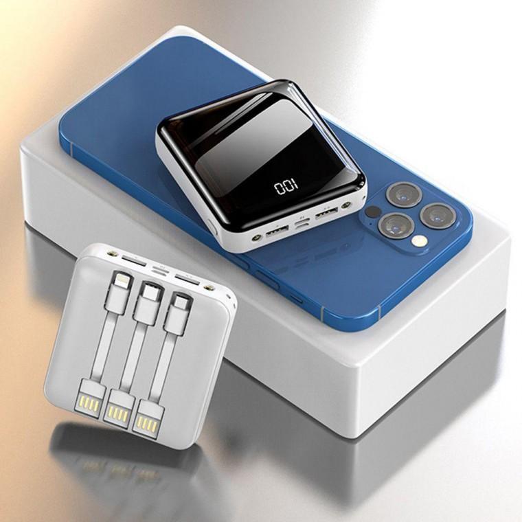 미니 보조배터리 듀얼 블랙화이트 플래시 10000mAh