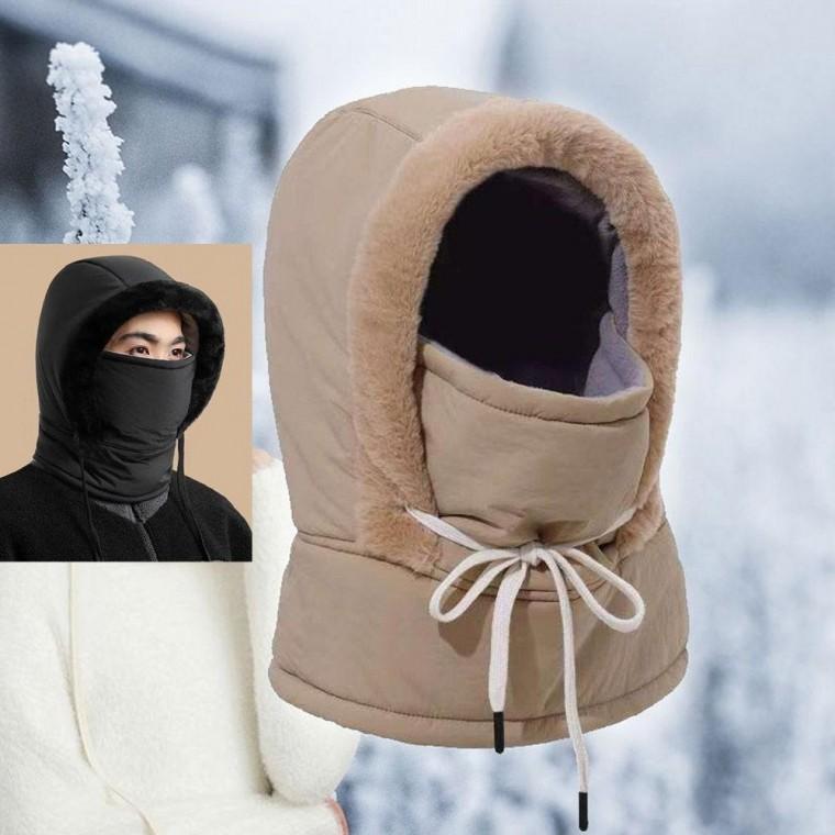 방한 겨울 패딩 올인원 후드넥워머 남녀공용 혹한기용 모자 후드 넥워머