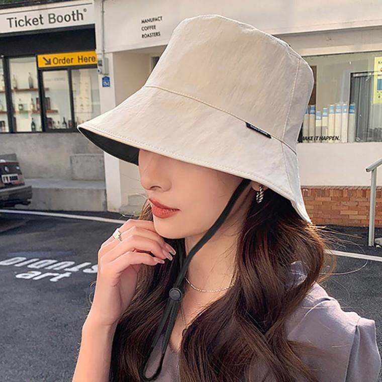 여성 리버시블 양면 디자인 깔끔한 버킷햇 모자