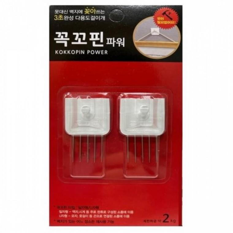 우일 벽지용 소품걸이 파워 꼭꼬핀 2p 일자형