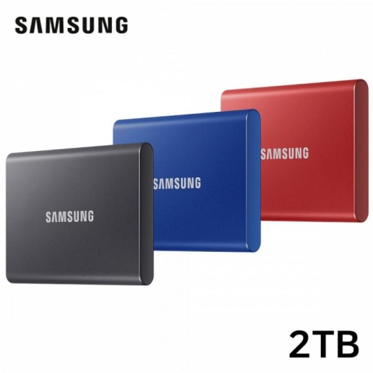 삼성전자 외장SSD 포터블 SSD T7 USB 3.2 Gen 2 (2TB) (랜덤1개)