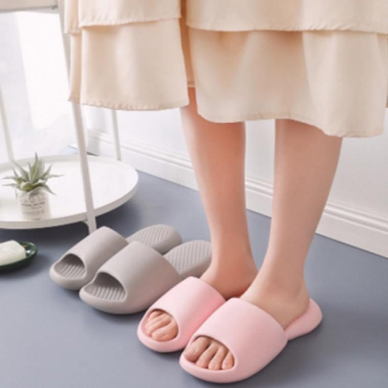 층간소음 사무실 거실 마카롱 실내화 슬리퍼 여성 블랙