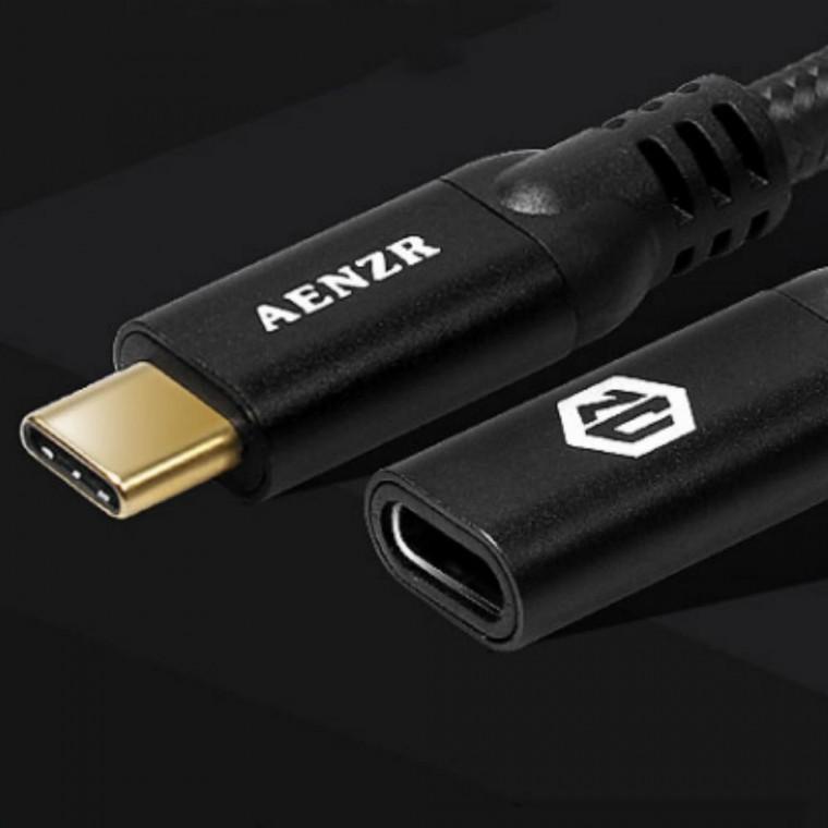 USB 연장케이블 c타입 휴대폰 블랙 30cm