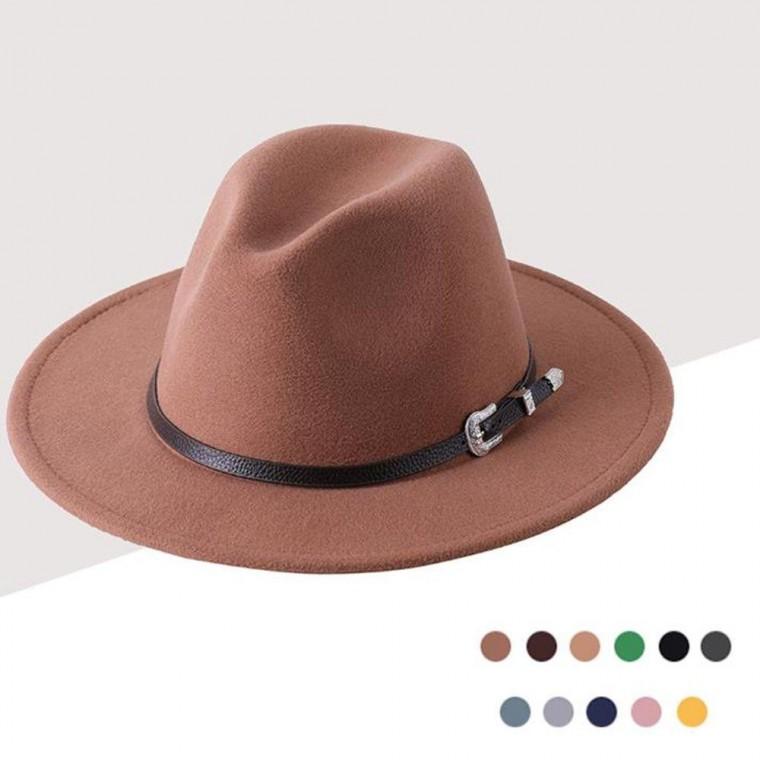 남자 여자 중절모 페도라 모직 사파리 카우보이 모자