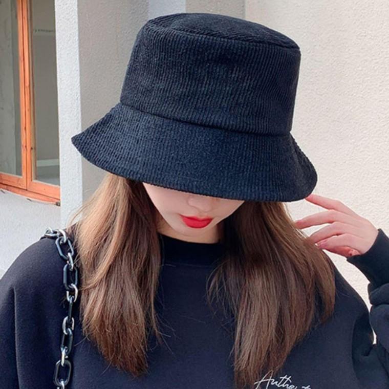 코듀로이 얇은 벙거지 버킷햇 1P 봄가을 통풍 모자