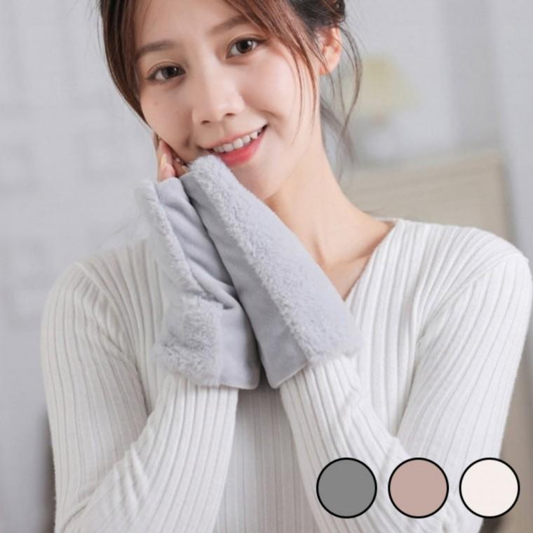 부드럽고 따뜻한 보들 퍼 소재 보온 여성 핸드워머