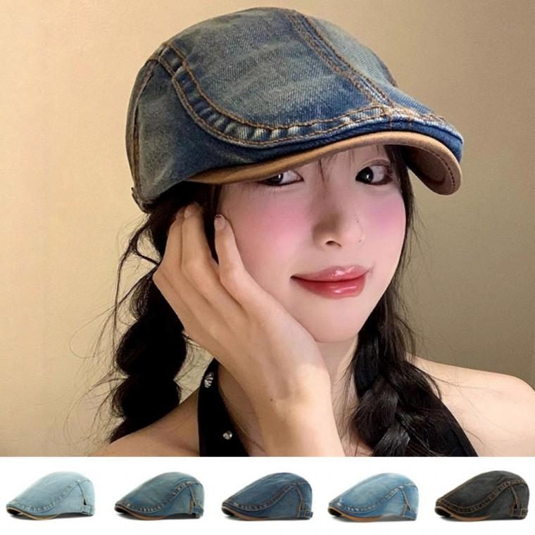 예쁜 청 데님 느낌 패션 아이탬 데일리 여성 헌팅캡