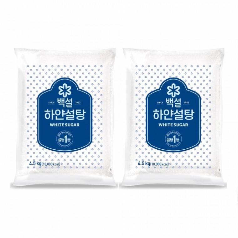 백설탕3kg 백설 하얀설탕 4.5kg x 2 큐원설탕3kg