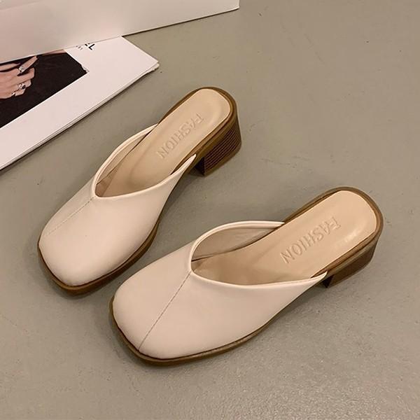 3컬러 여성 데일리 베이직 모던 미들힐 블로퍼 LK-F66