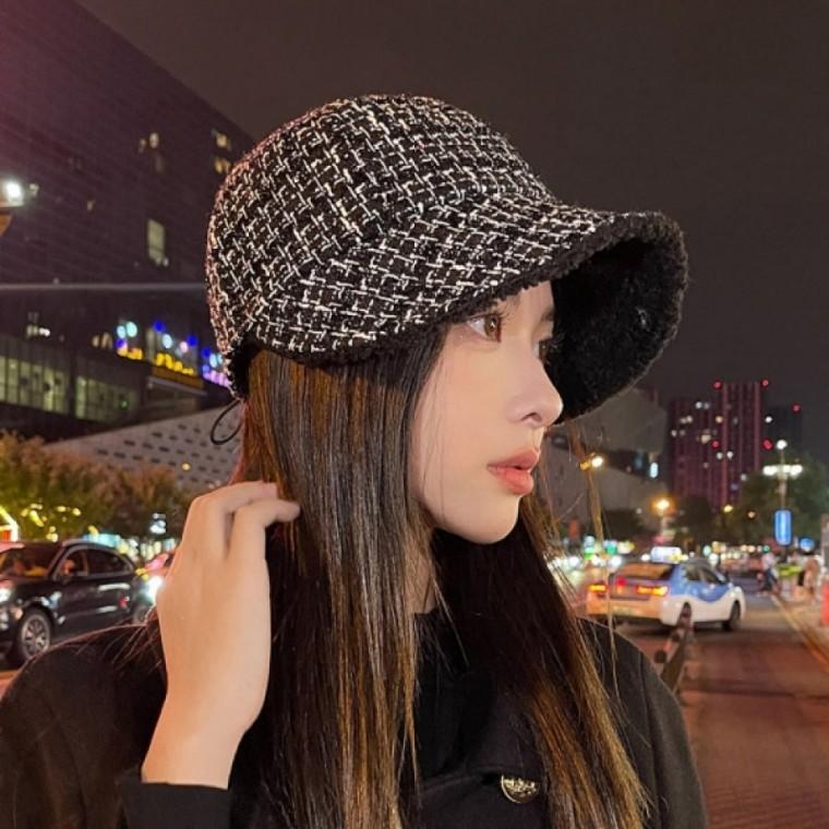 여자겨울모자 스팽글 화려한 뽀글이 양털기모 버킷햇