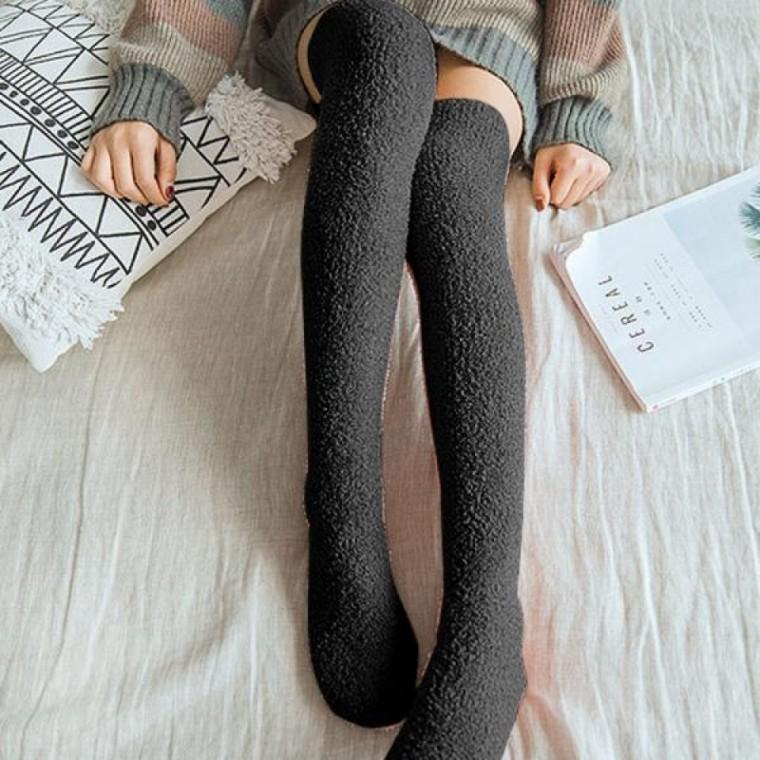 기모 방한 수면 양말 두꺼운 장목 양털 울 오버니삭스