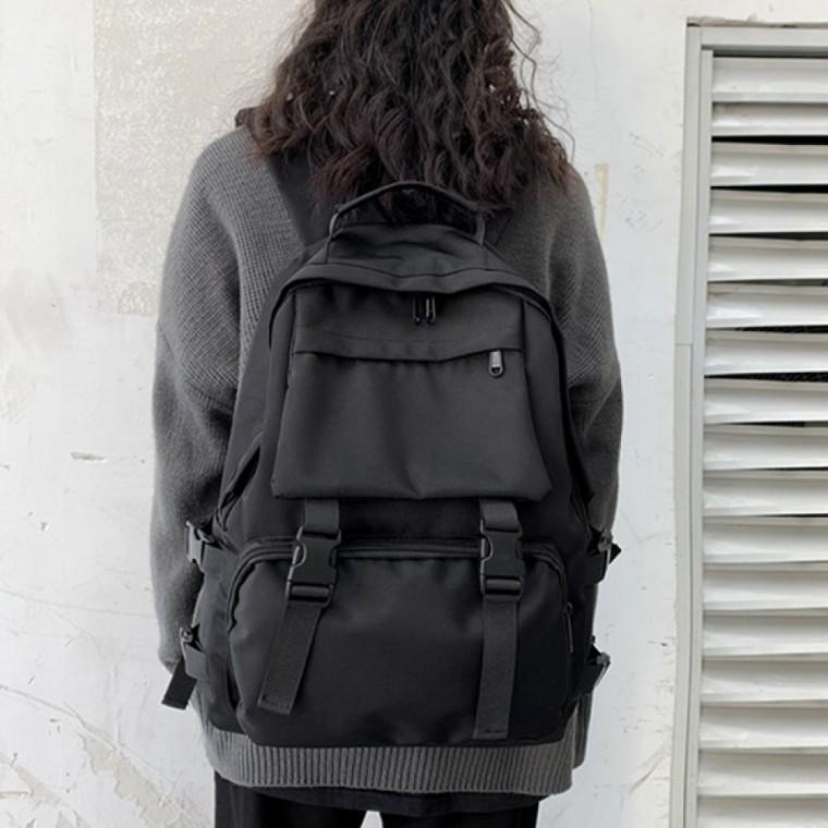데일리 남녀공용 1컬러 포켓 멀티 수납 백팩 BS-06