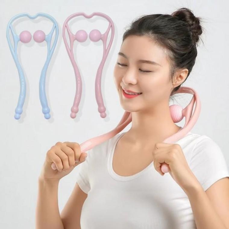 수동 골프공 목 마사지기 승모근 목근육 뒷목 뭉친어깨