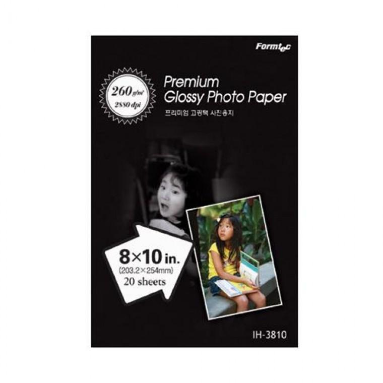 폼텍)프리미엄 고광택용지(IH-3810/260g/8x10/20매)