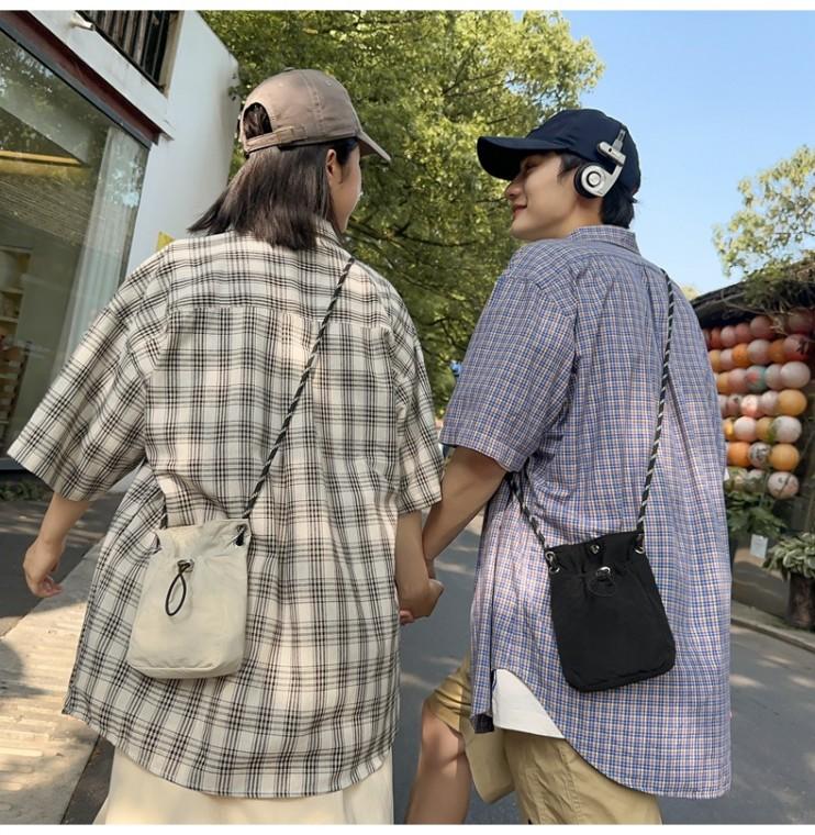 [사러왕]포켓 미니 크로스백 가벼운 나일론 휴대폰가방 보조가방 멀티백 파우치 남녀공용 스트링 미니백