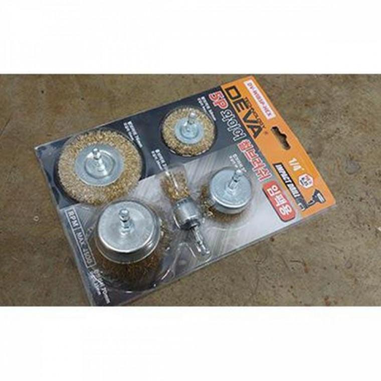 DEVA 와이어 스텐브러쉬(임팩용) 5P