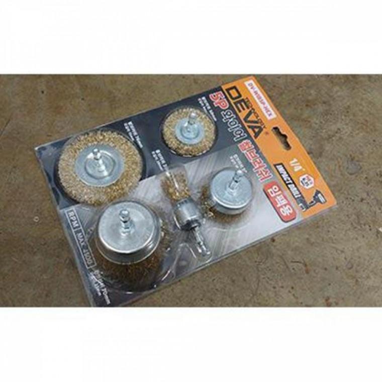 DEVA 와이어 스텐브러쉬(임팩용) 5P