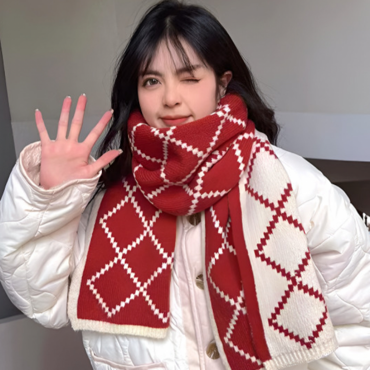 양면 리버시블 체크 고급 목도리 겨울 머플러 스카프