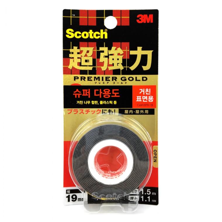3M 스카치 KPR-19 슈퍼 초강력 양면 테이프 거친 표면