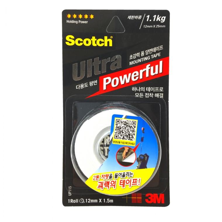 3M 스카치 UP115 초강력 폼 양면 테이프 다용도 평면용