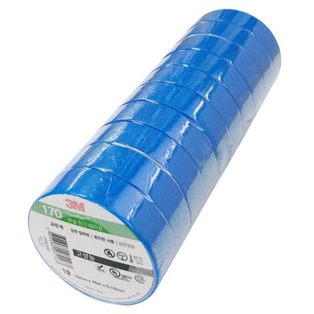 3M 170 고성능 전기테이프 파란색 19mm x 10M 10개입
