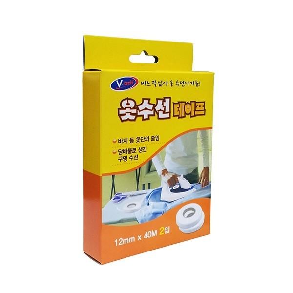 브이텍 VT-031T 옷수선테이프 바지줄임 수선 12mm x 40M