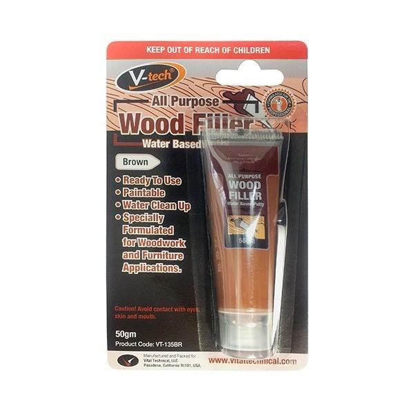 브이텍 VT-135BR 우드필러 브라운 목재 구멍 보수 흠집제거 50gm