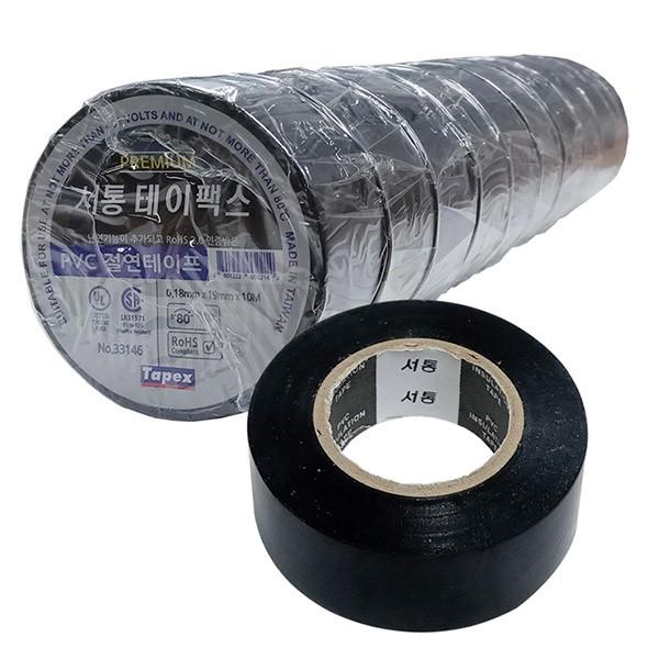 서통 테이팩스 프리미엄 난연성 절연테이프 19mm x 10M 10개입