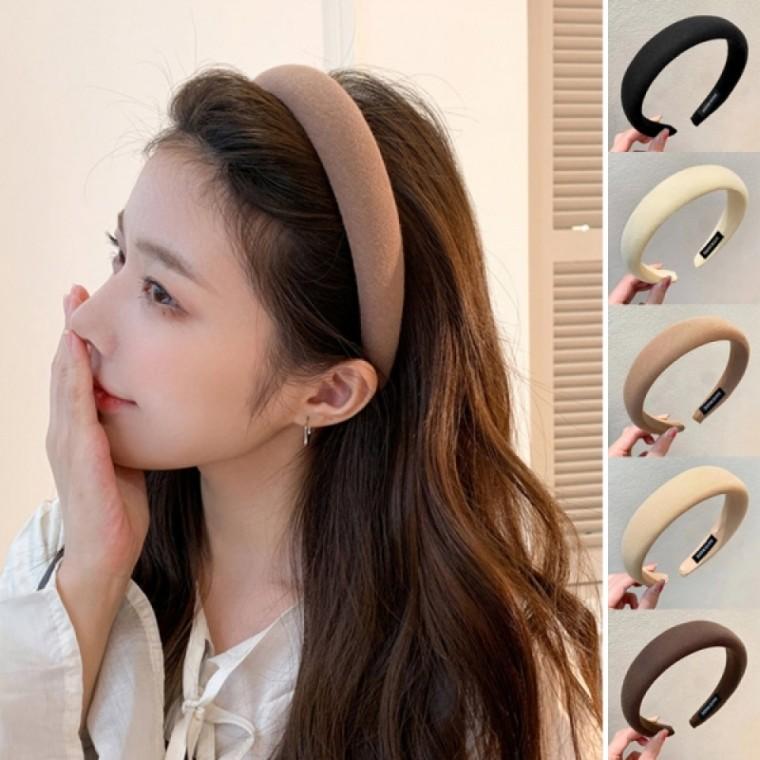 여성 외출 패션 도톰한 쿠션 두꺼운 기본 머리띠