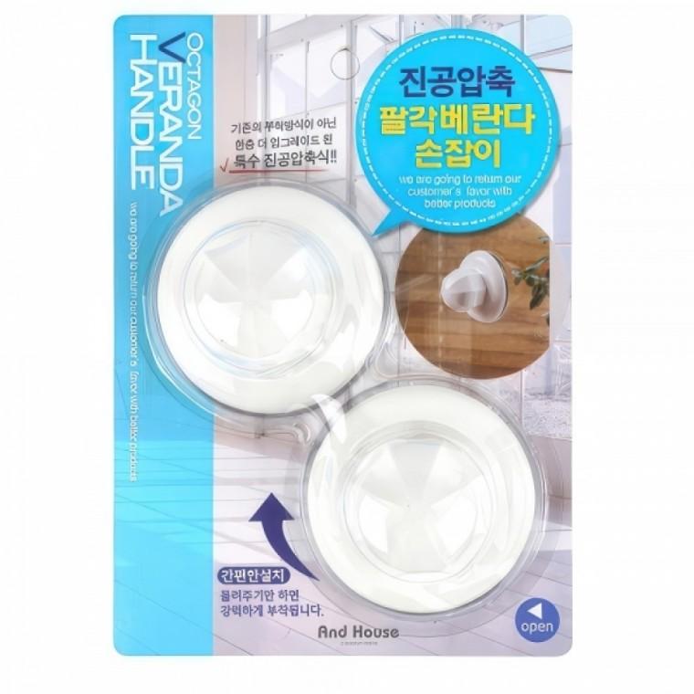 홈홈 베란다 샤시 문고리 유리 창문 손잡이 2P 부착
