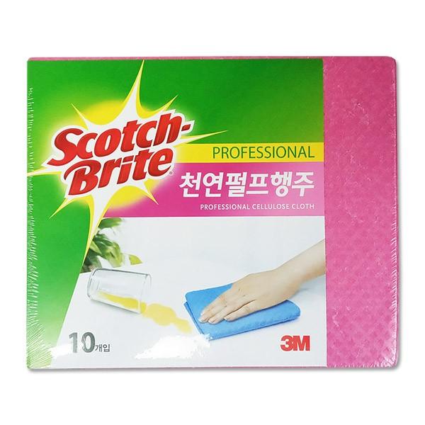 3M 스카치브라이트 펄프행주 분홍 10개입 물흡수력 좋은행주