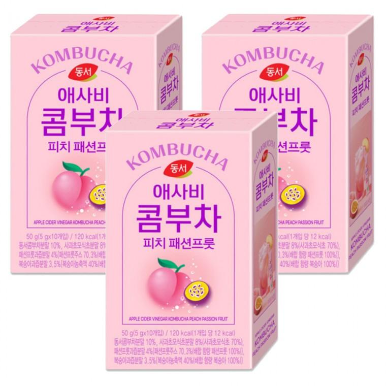 동서 애사비 콤부차 피치 패션프룻 30T (150g)