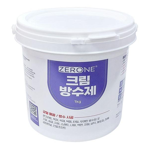 제로원 Z1-083 고탄성 도막 형성 크림 방수제 1kg 균열메꿈 방수시공