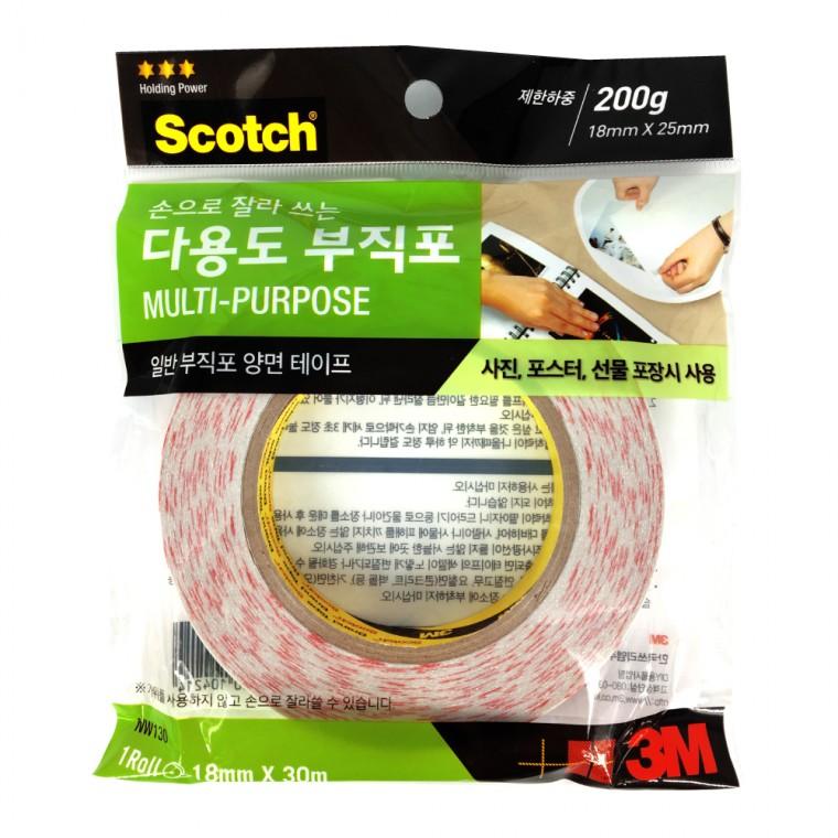 3M 스카치 NW130 스카치 부직포 양면 테이프 평면용 (사진. 포스터. 선물 포장)