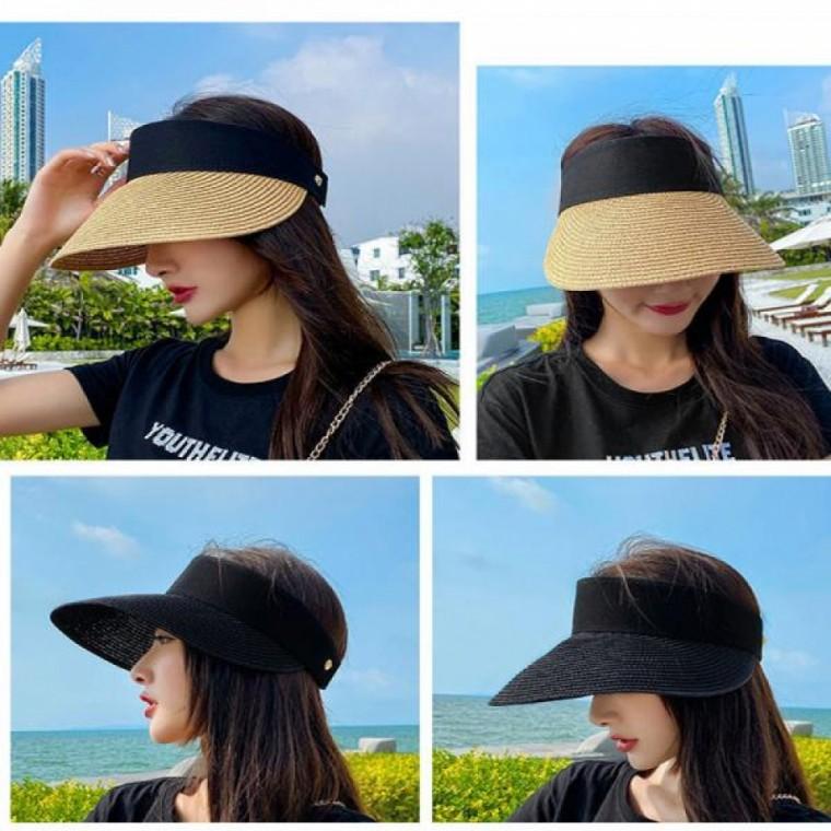 여자 썬캡 모자 햇빛차단 라피아햇 골프썬캡 돌돌말이
