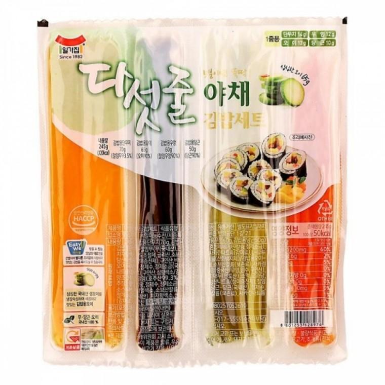 일미농수산 다섯줄 야채 김밥 세트 245G