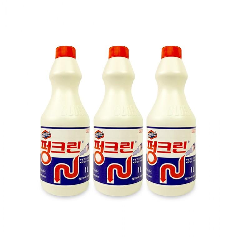 유한락스 펑크린(1L)-3개 배수관막힘 용해제 욕실 배수관 청소 변기 뚫어뻥