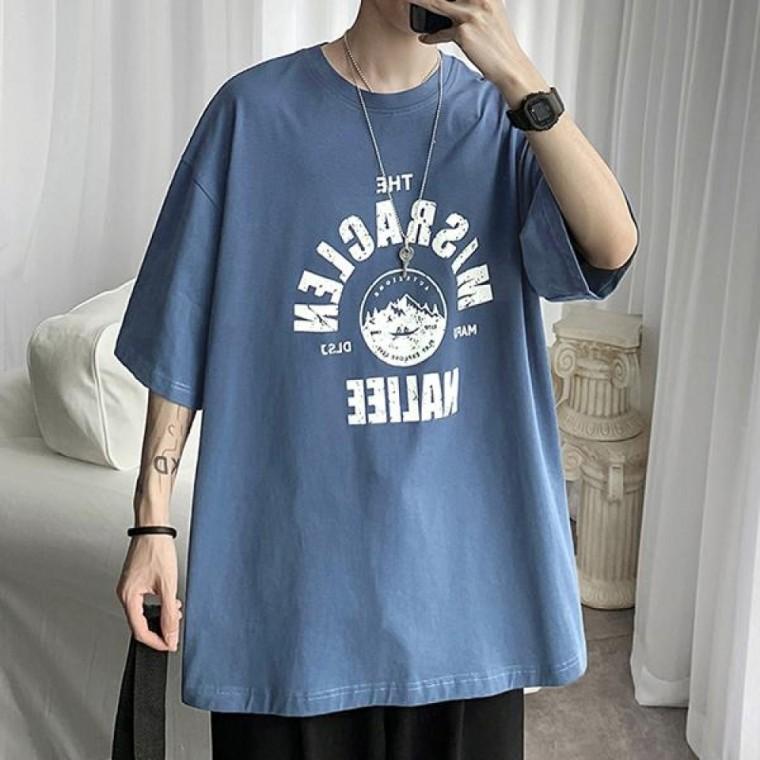 3컬러 데일리 오버핏 프린팅 반팔티