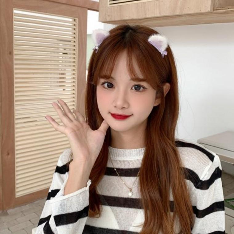 고양이귀 귀여운 헤어 머리 집게핀