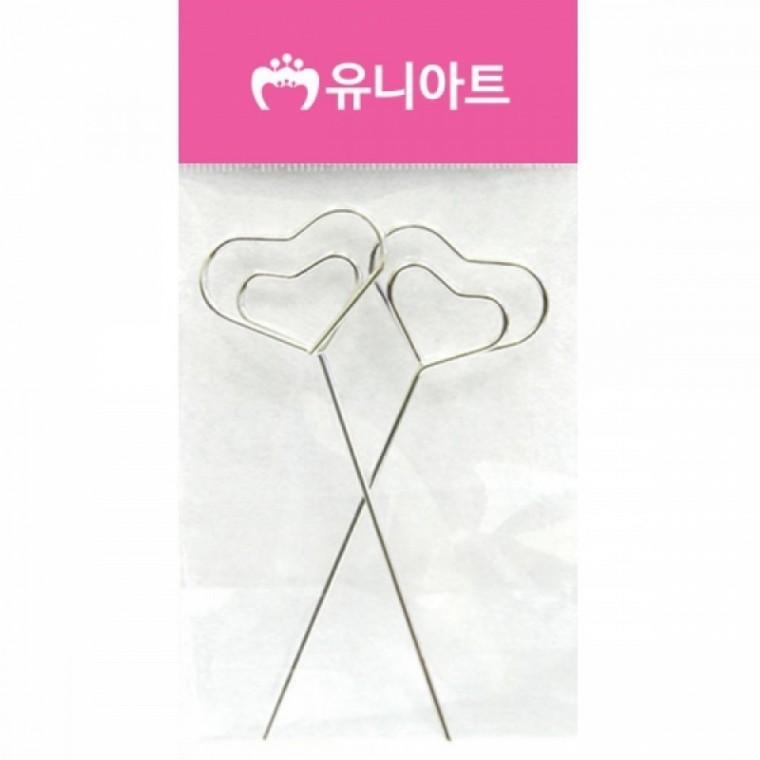 유니아트 만들기 재료 메모꽂이철 하트