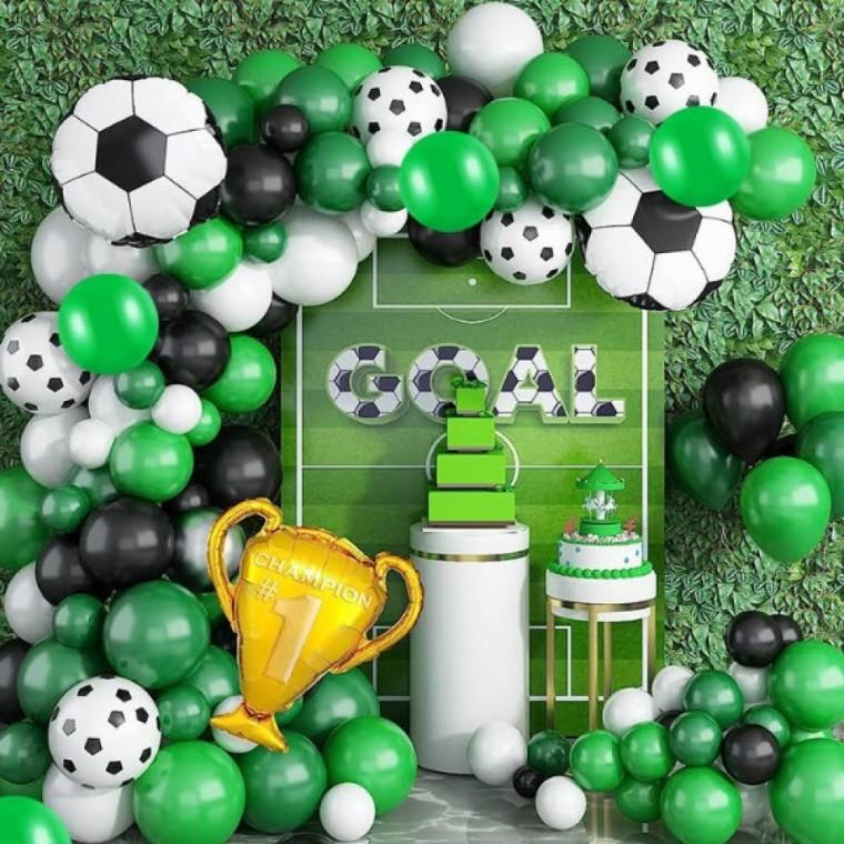 축구공 3D 파티 풍선 장식 가랜드 세트 싸커 벌룬