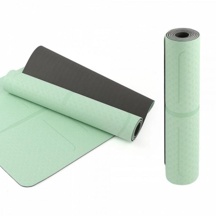 TPE 가이드라인 6mm 그린 요가매트 대형요가매트