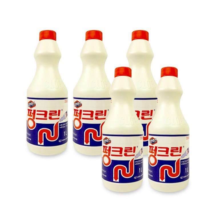 유한락스 펑크린(1L)-5개 배수관막힘 용해제 욕실 배수관 청소 변기 뚫어뻥
