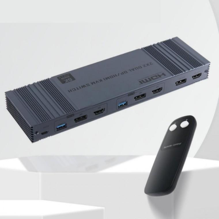 HDMI분배기 제어 2대 PC HDMI 선택기 8K 스위치 KVM