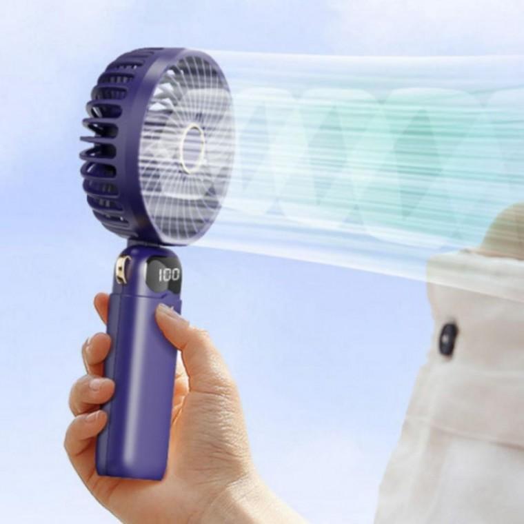 선풍기 LED 목걸이 손 휴대용 핸디 손풍기 6단
