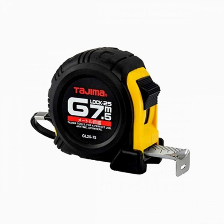 타지마 줄자 고무완충 자동형 GL25 7.5M 25mm