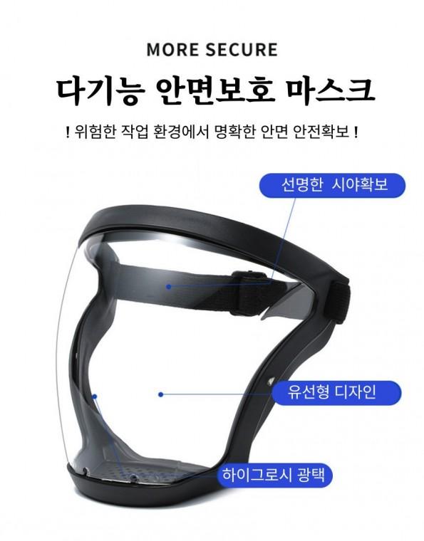 안면보호 작업용고글 눈보호안경 투명 방호마스크