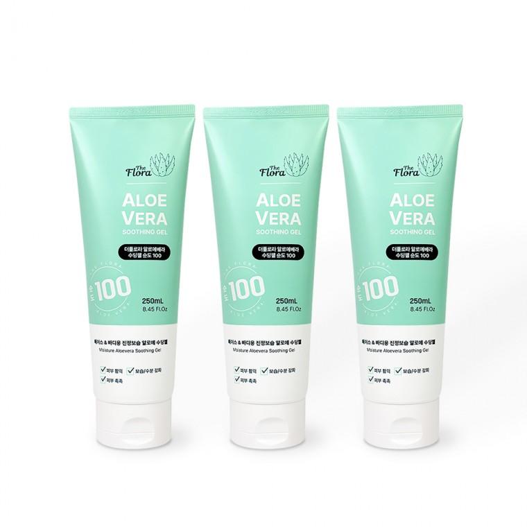 더플로라 알로에베라 수딩젤(튜브형) 250ml-3개 보습 진정 수분크림