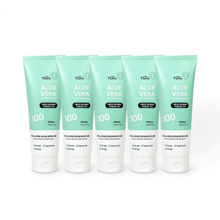 더플로라 알로에베라 수딩젤(튜브형) 250ml-5개 보습 진정 수분크림